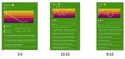 Windows 8. visualizzazione con orientamento verticale